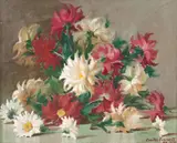 Gastão Formenti, Flores, 1954, óleo sobre madeira