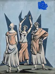 Mulheres Dançando by Clóvis Graciano, 1959, nanquim sobre papel, offered Mar 2019