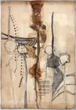 Rosas A Machado by Ana Lisboa, 2009, técnica mista sobre papel, offered Mar 2019