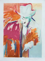 Fernando Pessoa by Júlio Pomar, 1985, serigrafia sobre papel, offered Mar 2019