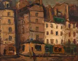 Riokai Ohashi, Paris, óleo sobre cartão