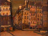 Riokai Ohashi, Paris, óleo sobre cartão