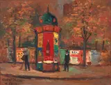 Riokai Ohashi, Paris, óleo sobre madeira