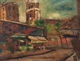 Riokai Ohashi, Paris, óleo sobre cartão