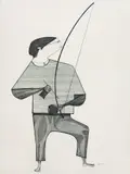 Berimbau by Aldemir Martins, 1957, nanquim sobre papel, offered Mar 2019