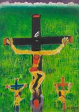 Cristo by José Antônio da Silva, 1977, óleo sobre tela, offered Mar 2019