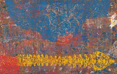 Sem Título by Alex Flemming, 1991, acrílica sobre juta, offered Mar 2019