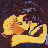Rubens Gerchman, Casal Intenso, 1987, óleo sobre tela