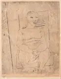 Candido Portinari, Moça, gravura ponta-seca sobre papel