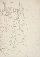 Carnaval by Di Cavalcanti, 1964, nanquim e grafite sobre papel, offered Mar 2019