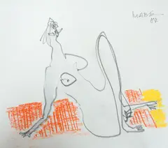 Sem Título by Manabu Mabe, 1984, técnica mista sobre papel, offered Mar 2019