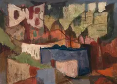 Sem Título by Henrique Boese, 1964, óleo sobre madeira, offered Mar 2019