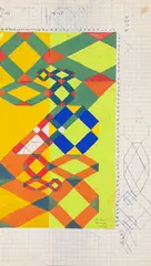 Estudo by Antônio Maluf, 1973, guache sobre papel, offered Mar 2019