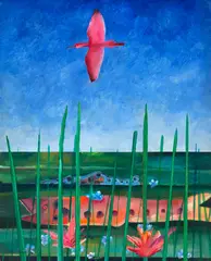 Sem Título by Aldemir Martins, 1990, acrílica sobre tela, offered Mar 2019