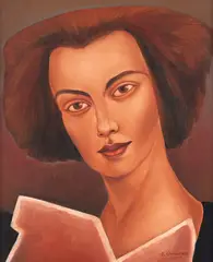 A Falsa Servente by João Câmara, óleo sobre tela colada em placa, offered Mar 2019