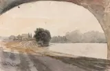 Paris by Oscar Pereira da Silva, grafite e aquarela sobre papel, offered Mar 2019