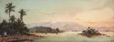Enseada da ilha de Paquetá by Nicola Antonio Facchinetti, 1886, óleo sobre madeira, offered Mar 2019