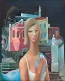 Ivete by Di Cavalcanti, óleo sobre tela, offered Mar 2019