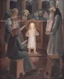Jesus com os Doutores da Lei by Fulvio Pennacchi, 1947, óleo sobre cartão, offered Mar 2019