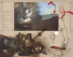 Les Elements - Le Feu by Sérgio Ferro, 2003, óleo e acrílica sobre tela, offered Mar 2019