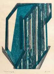 Maria Bonomi, Construindo Concreto, 1988, xilogravura sobre papel