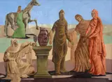 Clóvis Graciano, Figuras de Tanagra, 1960, guache sobre cartão