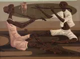 Flautistas by Clóvis Graciano, 1967, óleo sobre tela, offered Nov 2018