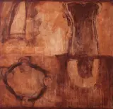 Marco Tulio Resende, Diário, 2001, pigmento natural e resina acrílica sobre tela colado em madeira
