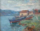 Antonio Rocco, Marinha, 1941, óleo sobre tela colado em cartão