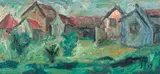 Jorge Franco, Casas no Campo, 1999, óleo sobre tela