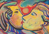 Rubens Gerchman, Casal na Tarde, acrílica sobre tela