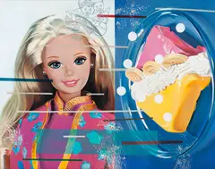Barbie de Frutilla Y Vainilla by Diego Gravinese, 1999, acrílica e sintético sobre tela, offered Nov 2018