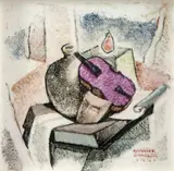 Sem Título by Arnaldo Barbosa, 1941, pintura em baixo esmalte sobre azulejo, offered Nov 2018