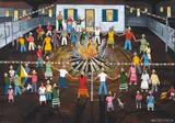 Em volta da Fogueira by Agostinho Batista de Freitas, 1988, óleo sobre tela, offered Nov 2018