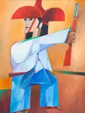 Cangaceiro by Aldemir Martins, 1972, óleo sobre tela, offered Nov 2018