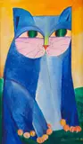 Gato by Aldemir Martins, 1981, acrílica sobre tela, offered Nov 2018