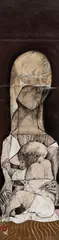 Maternidade by Karl Plattner, 1957, bico de pena sobre papel, offered Nov 2018
