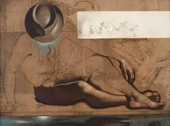 Narcisse by Sérgio Ferro, 1995, óleo, alquidia e acrílica sobre linho, offered Nov 2018