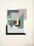 Samson Flexor, Composição Geométrica, 1955, guache sobre papel