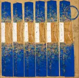 Seis Poemas de Ouro no Azul by Kazuo Wakabayashi, 1993, óleo sobre tela, offered Nov 2018