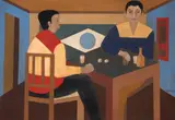 Djanira da Motta e Silva, Jogo de Dados, 1974, óleo sobre tela