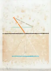 Sem Título by James Rosenquist, 1974, serigrafia, barbante e pedra sobre papel, offered Nov 2018