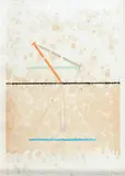 James Rosenquist, Sem Título, 1974, serigrafia, barbante e pedra sobre papel