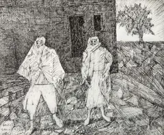 Drusos Galiléia by Candido Portinari, 1956, nanquim sobre papel, offered Nov 2018