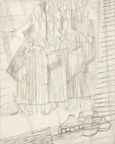 Grupo by Candido Portinari, 1945, grafite sobre papel, offered Nov 2018