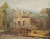 Sem Título by Aldo Bonadei, óleo sobre madeira, offered Nov 2018