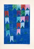 Alfredo Volpi, Bandeirinhas, serigrafia sobre papel