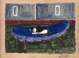 Sem Título by Alfredo Volpi, têmpera sobre papel, offered Nov 2018