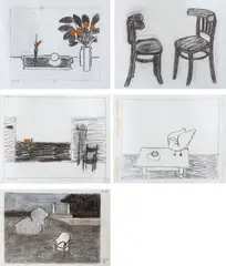 Sem Título by Eleonore Koch, técnica mista e colagem sobre papel, offered Nov 2018
