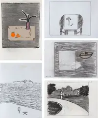 Sem Título by Eleonore Koch, técnica mista e colagem sobre papel, offered Nov 2018